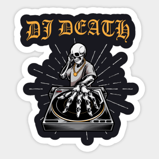 DJ Death Skull Vinyl Sticker